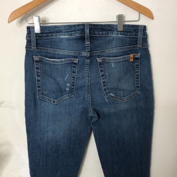 JOE’S Mid Rise Waist Destroyed Ripped & Frayed Keagan Skinny Ankle Jeans Sz 28 - Picture 8 of 12